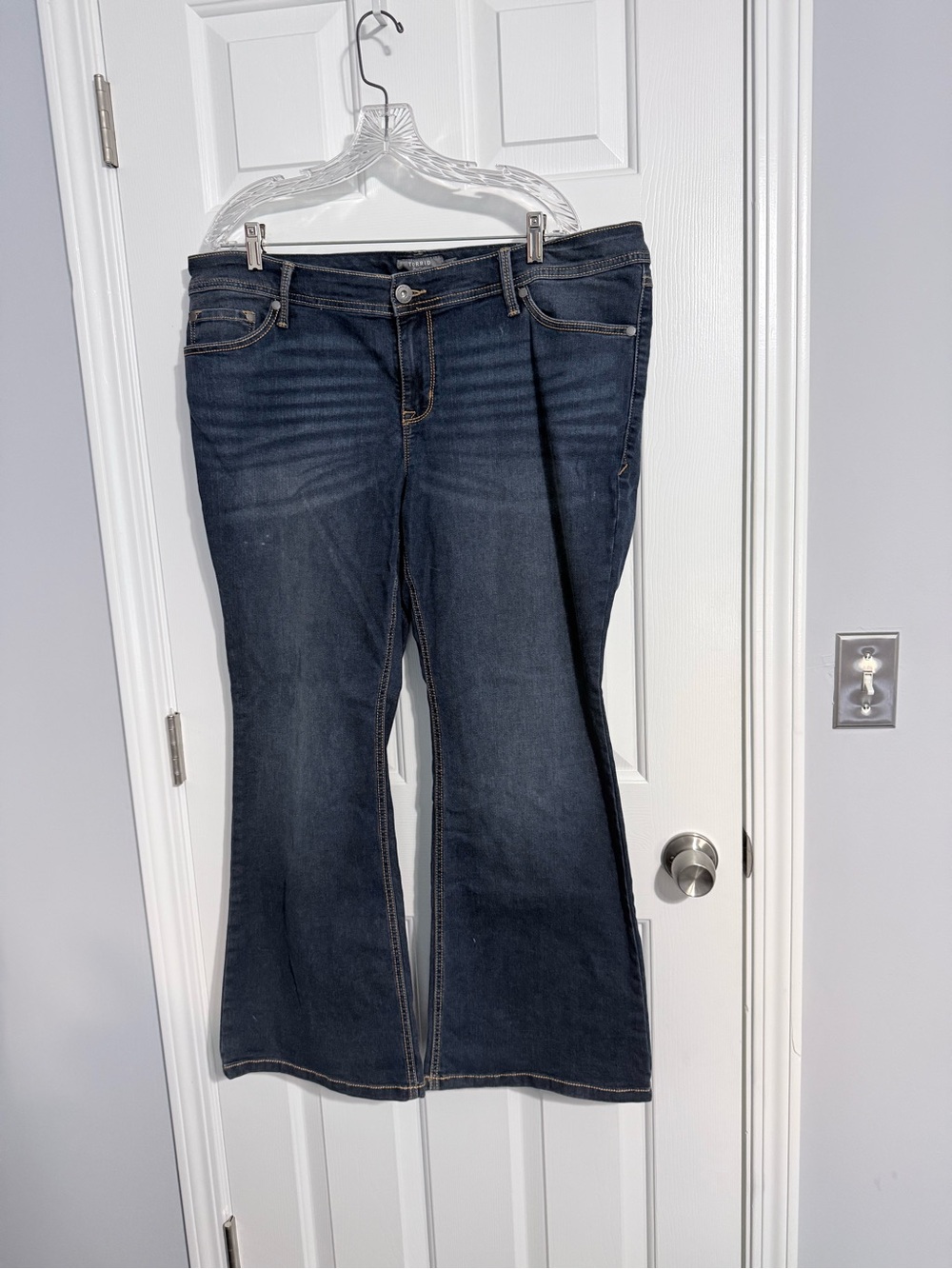 torrid Dark Wash Wide Leg Jeans - Dark Blue